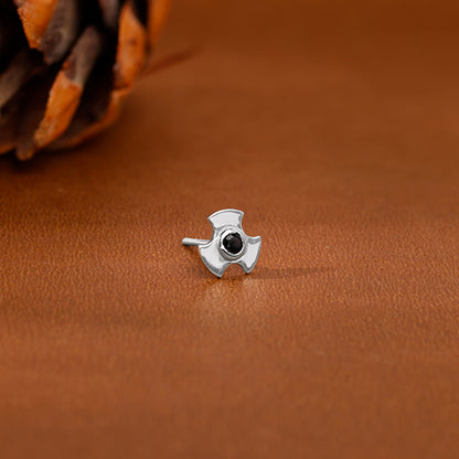 Silver Dark Polaris Stud For Him