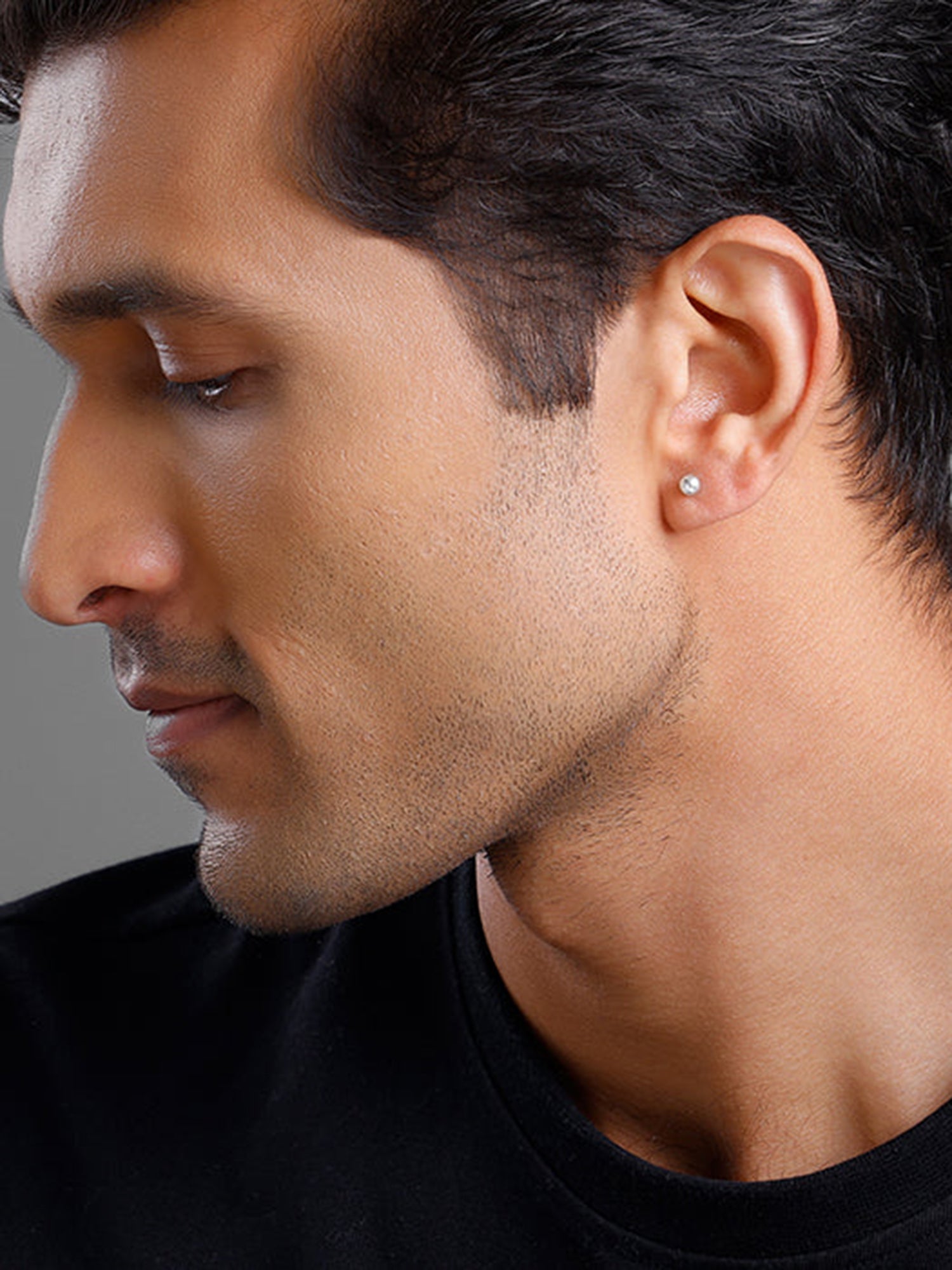 Silver Opulent Stud For Him