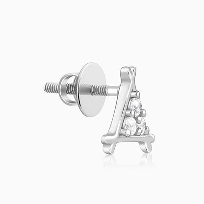 Silver Triangle Stud For Him