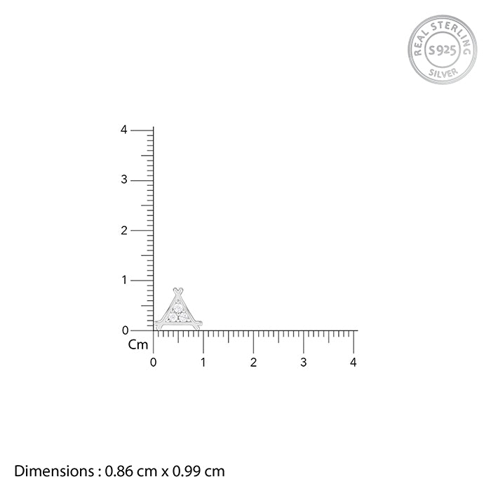 Silver Triangle Stud For Him