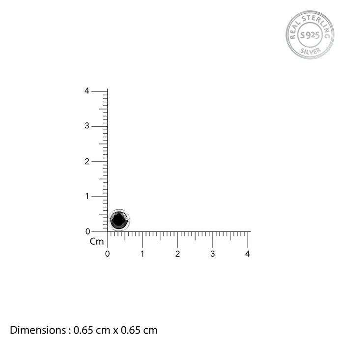 Silver Midnight Dot Stud For Him