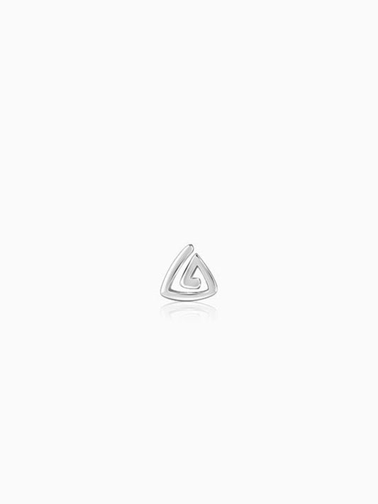 Silver Trinity Loop Stud For Him