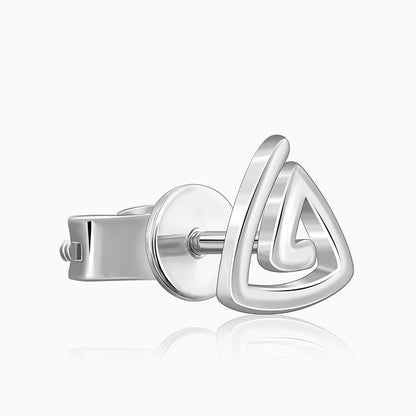 Silver Trinity Loop Stud For Him