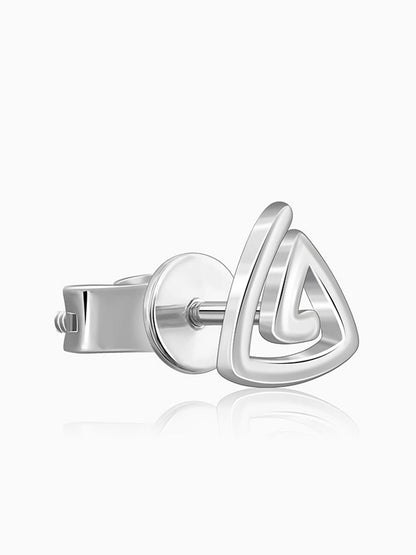 Silver Trinity Loop Stud For Him