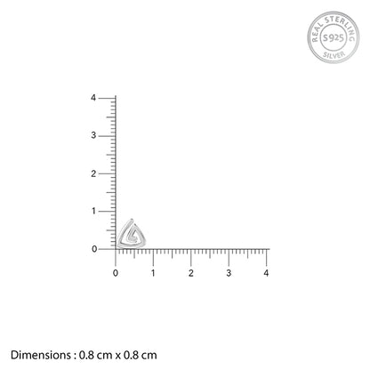 Silver Trinity Loop Stud For Him