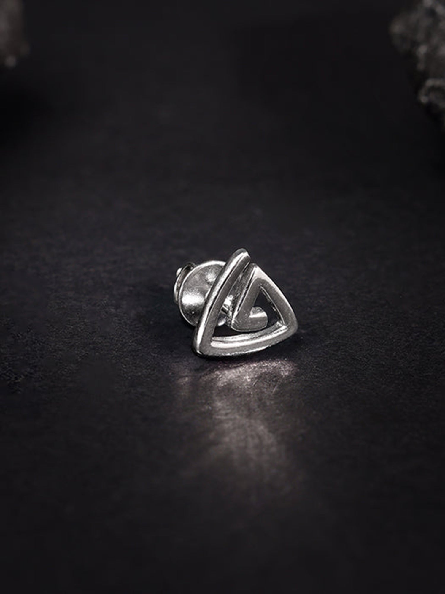 Silver Trinity Loop Stud For Him