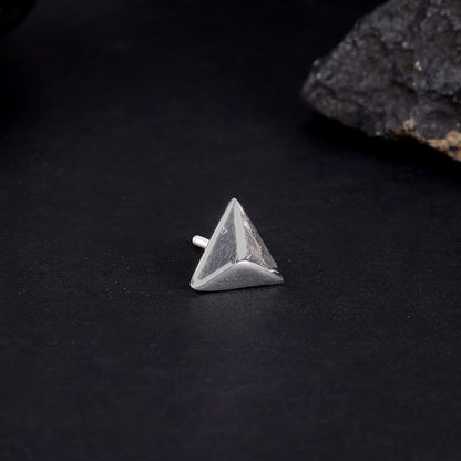 Silver Echo Triangle Stud For Him
