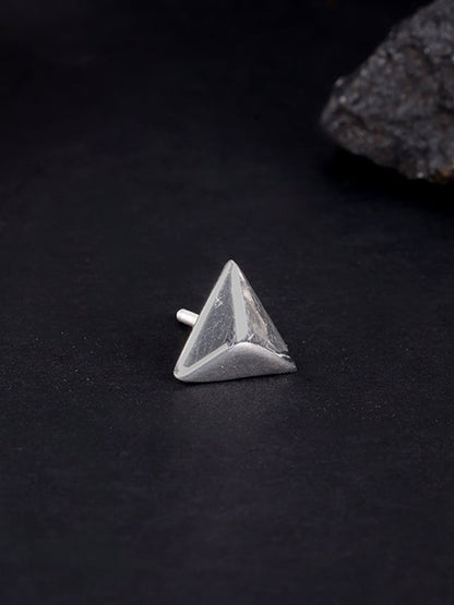 Silver Echo Triangle Stud For Him