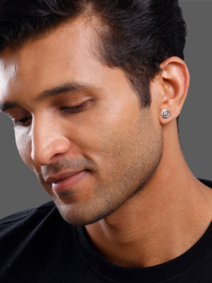 Silver GeoGlow Stud For Him