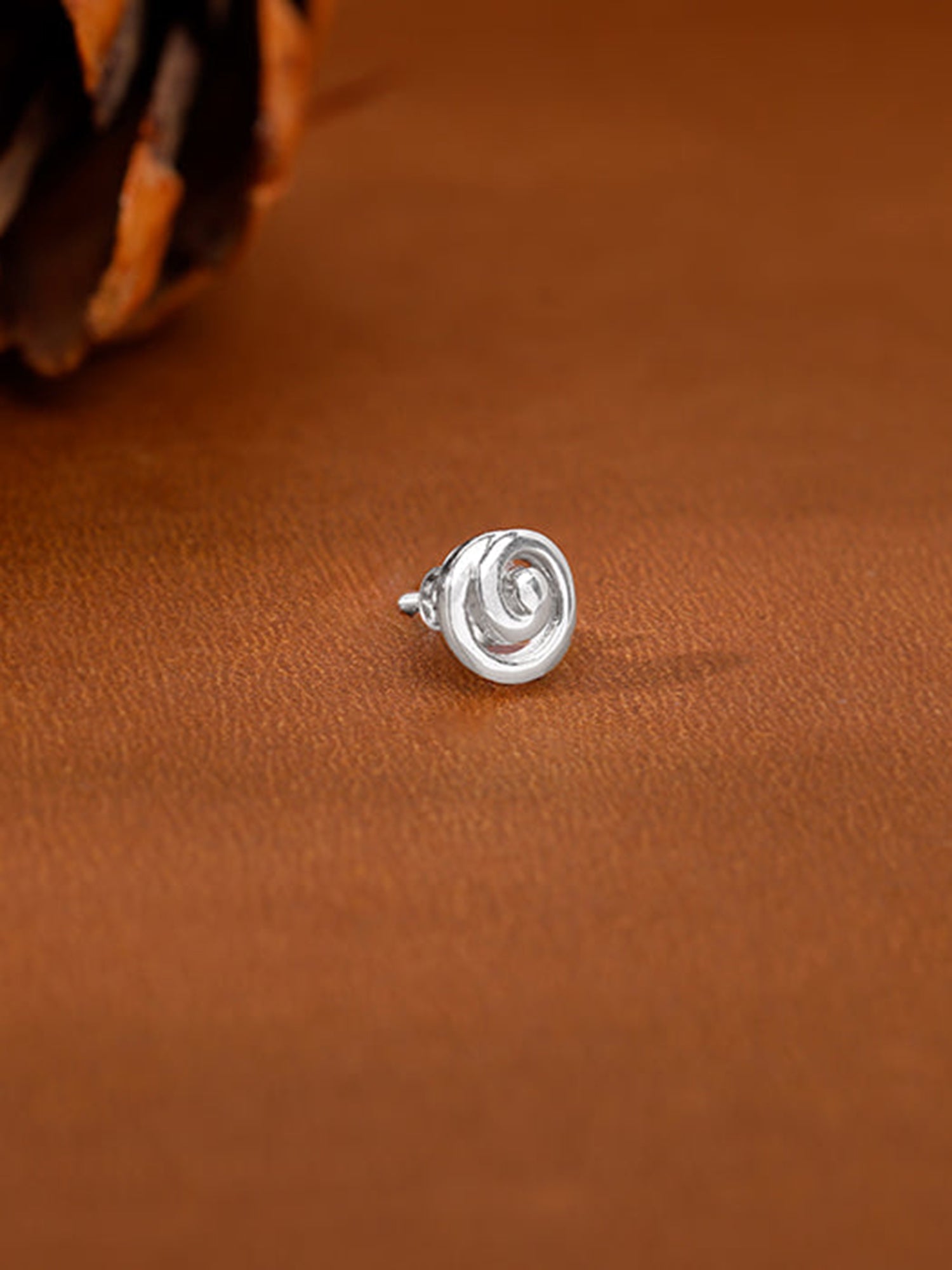 Silver GeoGlow Stud For Him