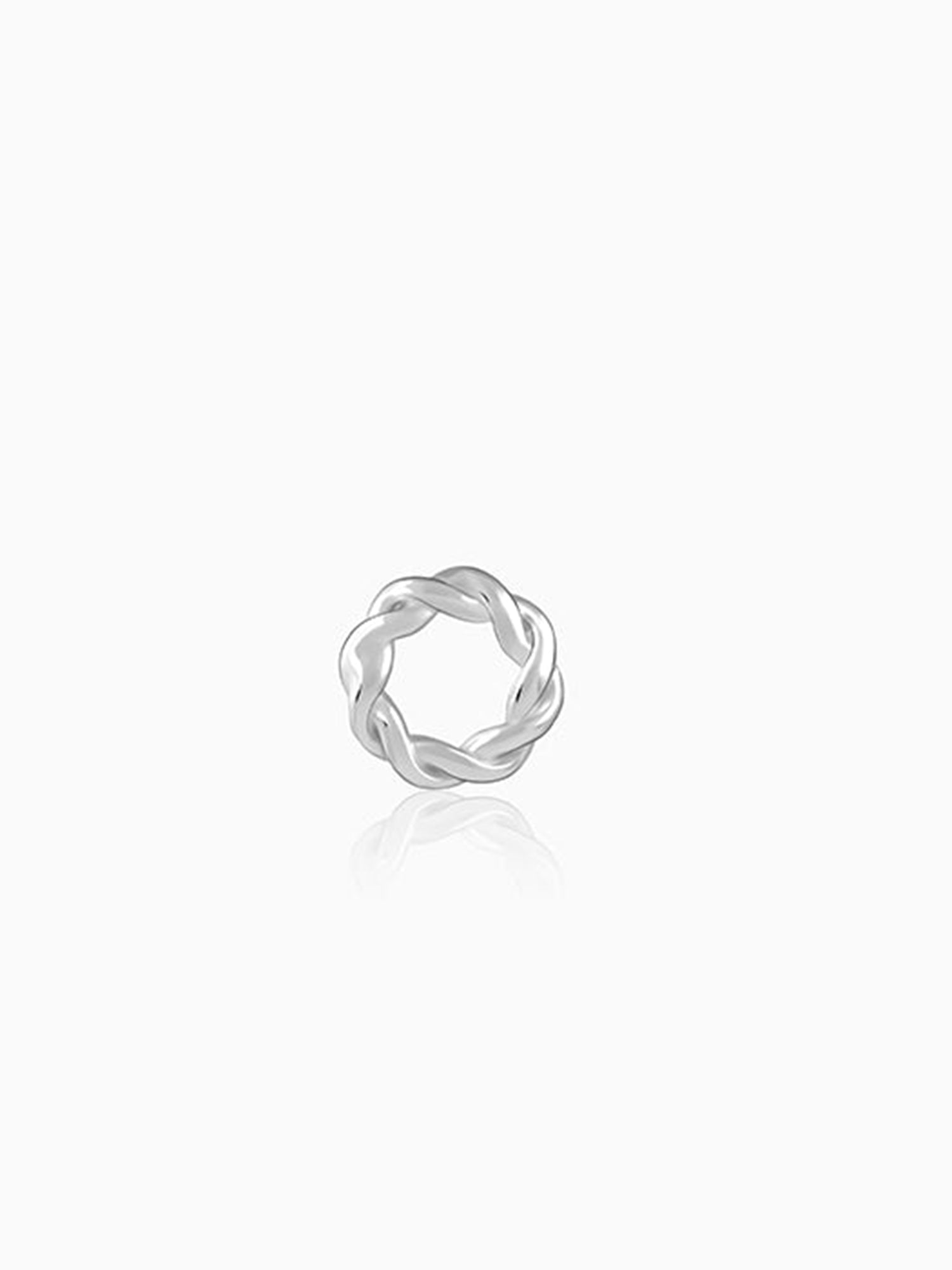 Silver Twist Halo Stud For Him