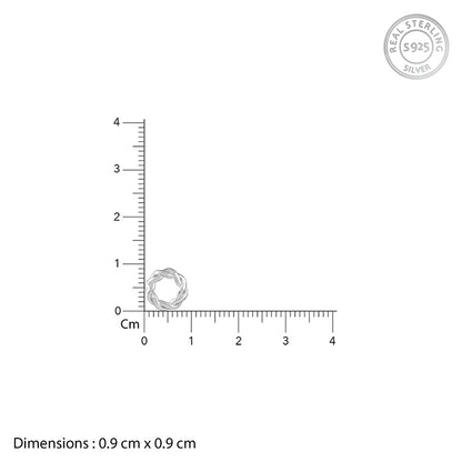 Silver Twist Halo Stud For Him