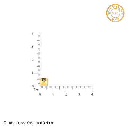 Golden Midnight Pyramid Stud For Him