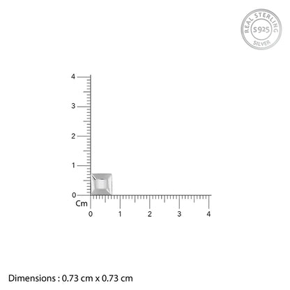 Silver Cozy Square Stud For Him