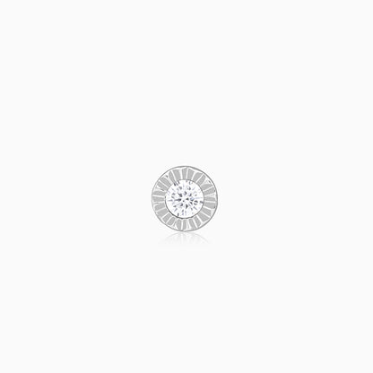 Silver Chakra Shield Stud For Him