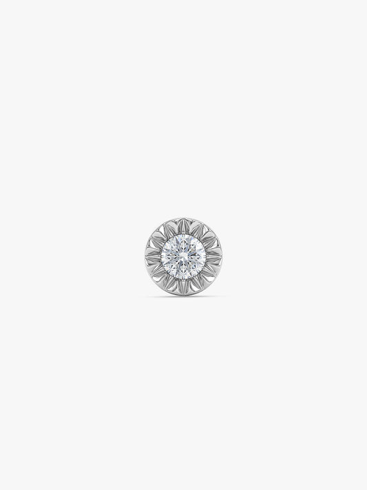 Silver Chakra Shield Stud For Him