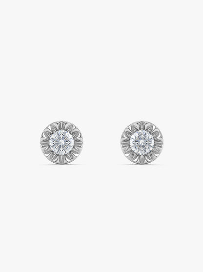 Silver Chakra Shield Stud For Him