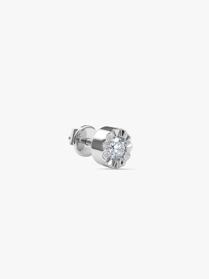 Silver Chakra Shield Stud For Him