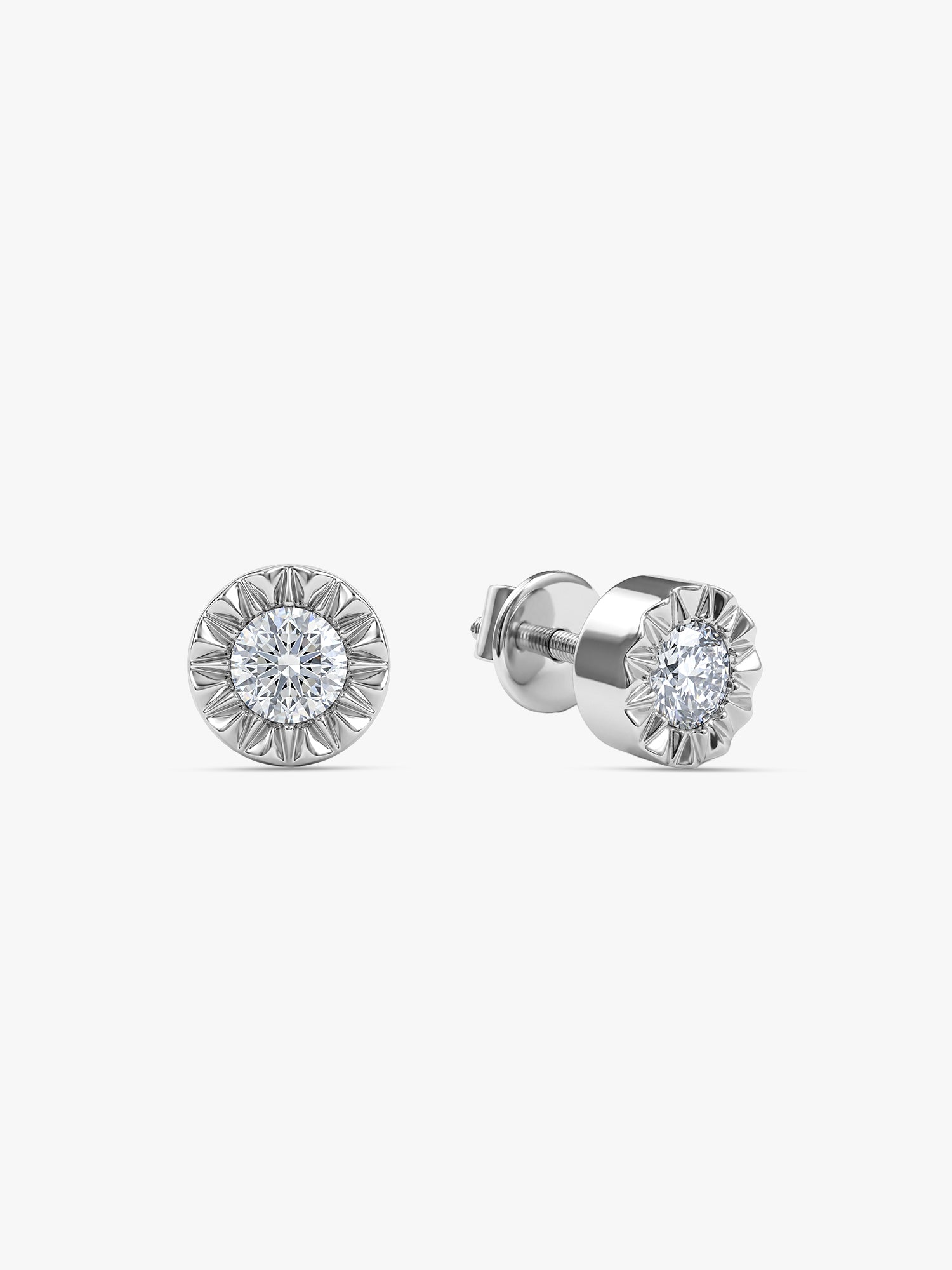 Silver Chakra Shield Stud For Him