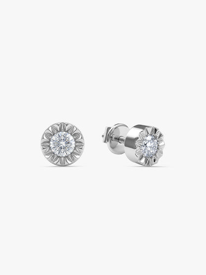 Silver Chakra Shield Stud For Him