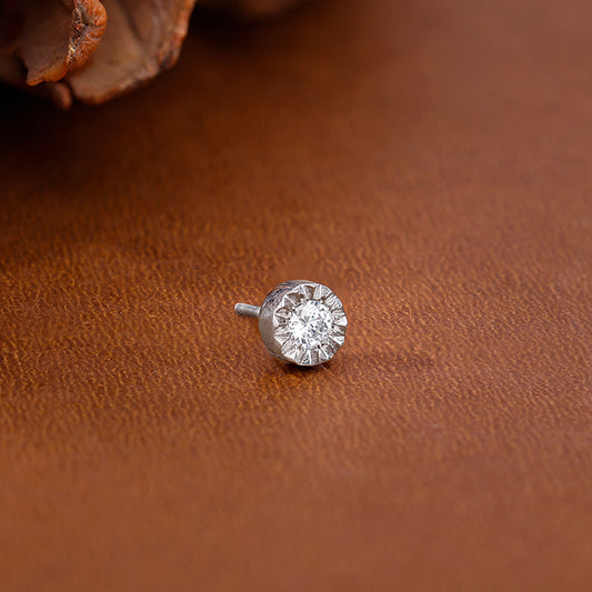 Silver Chakra Shield Stud For Him