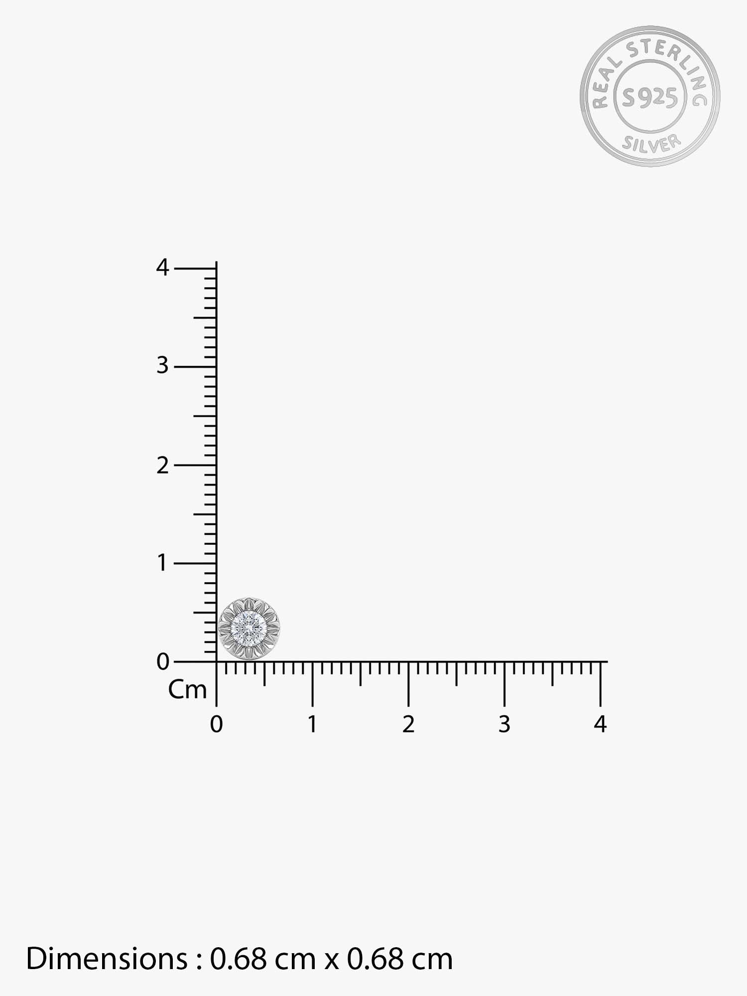 Silver Chakra Shield Stud For Him
