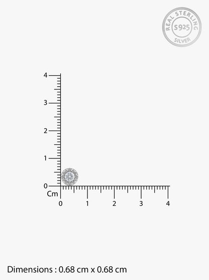 Silver Chakra Shield Stud For Him