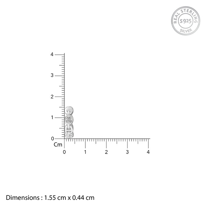 Silver Chain Hoop Earring For Him