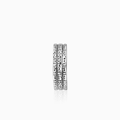 Oxidised Silver Huggie Hoop Earring for Him