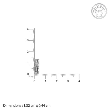 Oxidised Silver Huggie Hoop Earring for Him