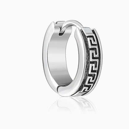 Oxidised Modern Hoop Earrings For Him