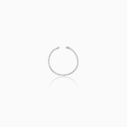 Silver Coiled Hoop Nose Ring