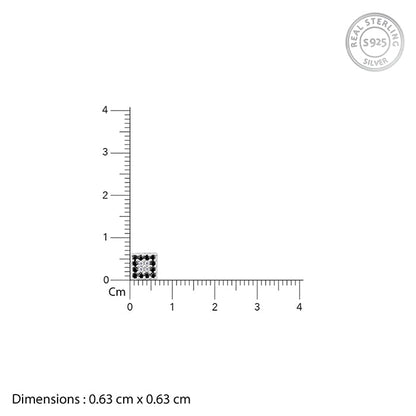 Silver Classy Black Zircon Nose pin