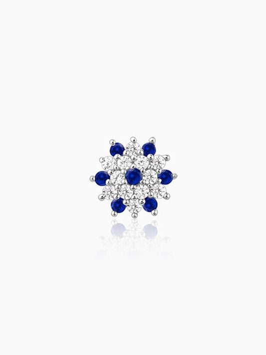 Silver Fancy Flower Nosepin