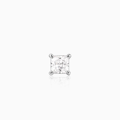 Silver Sparkle Square Nose pin