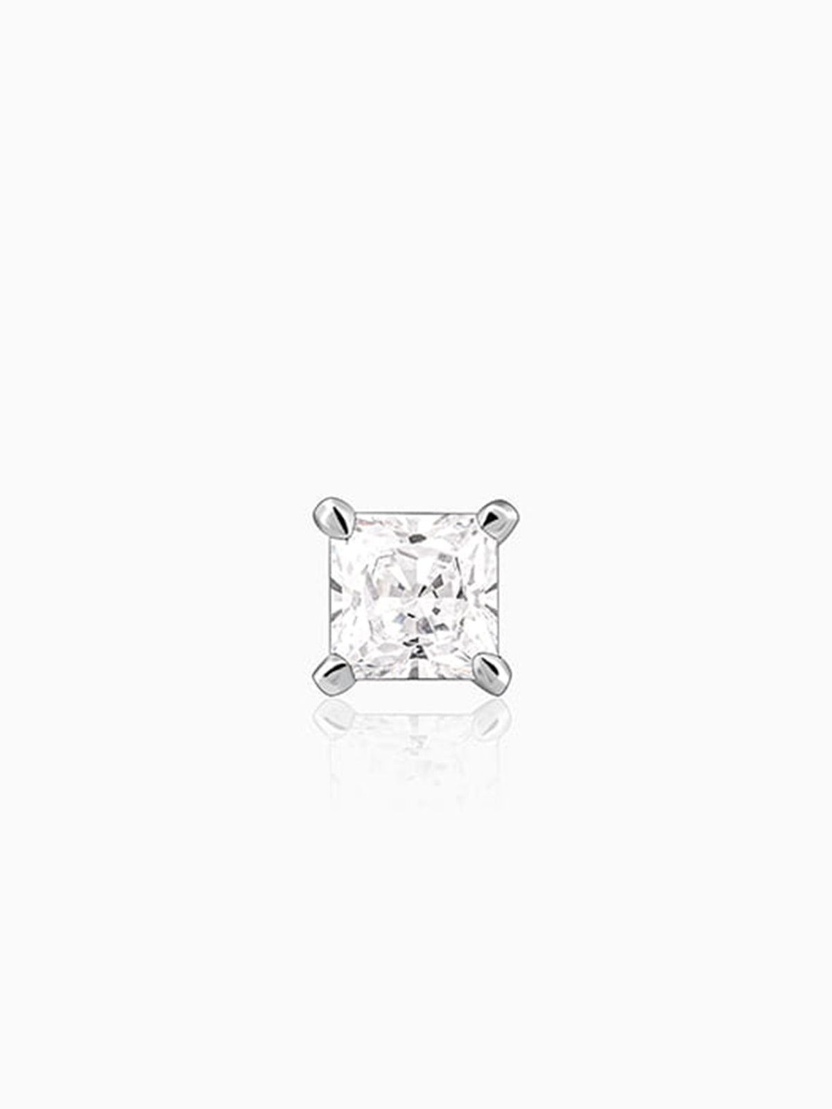 Silver Sparkle Square Nose pin