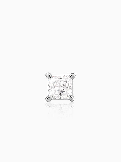 Silver Sparkle Square Nose pin