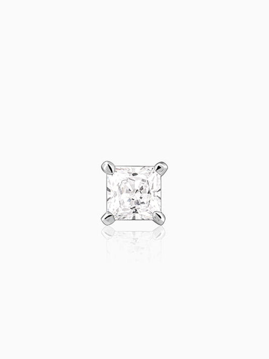 Silver Sparkle Square Nose pin