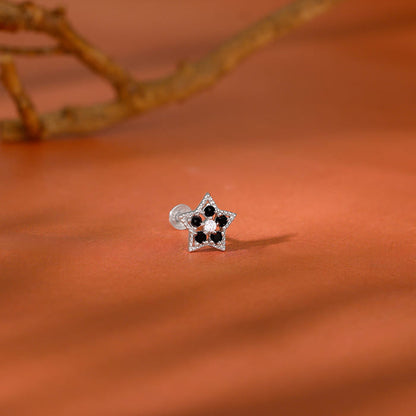 Silver Bright Star Nose pin