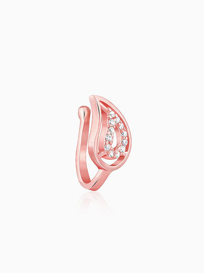 Rose Gold Aam Nose Pin (Clip on)
