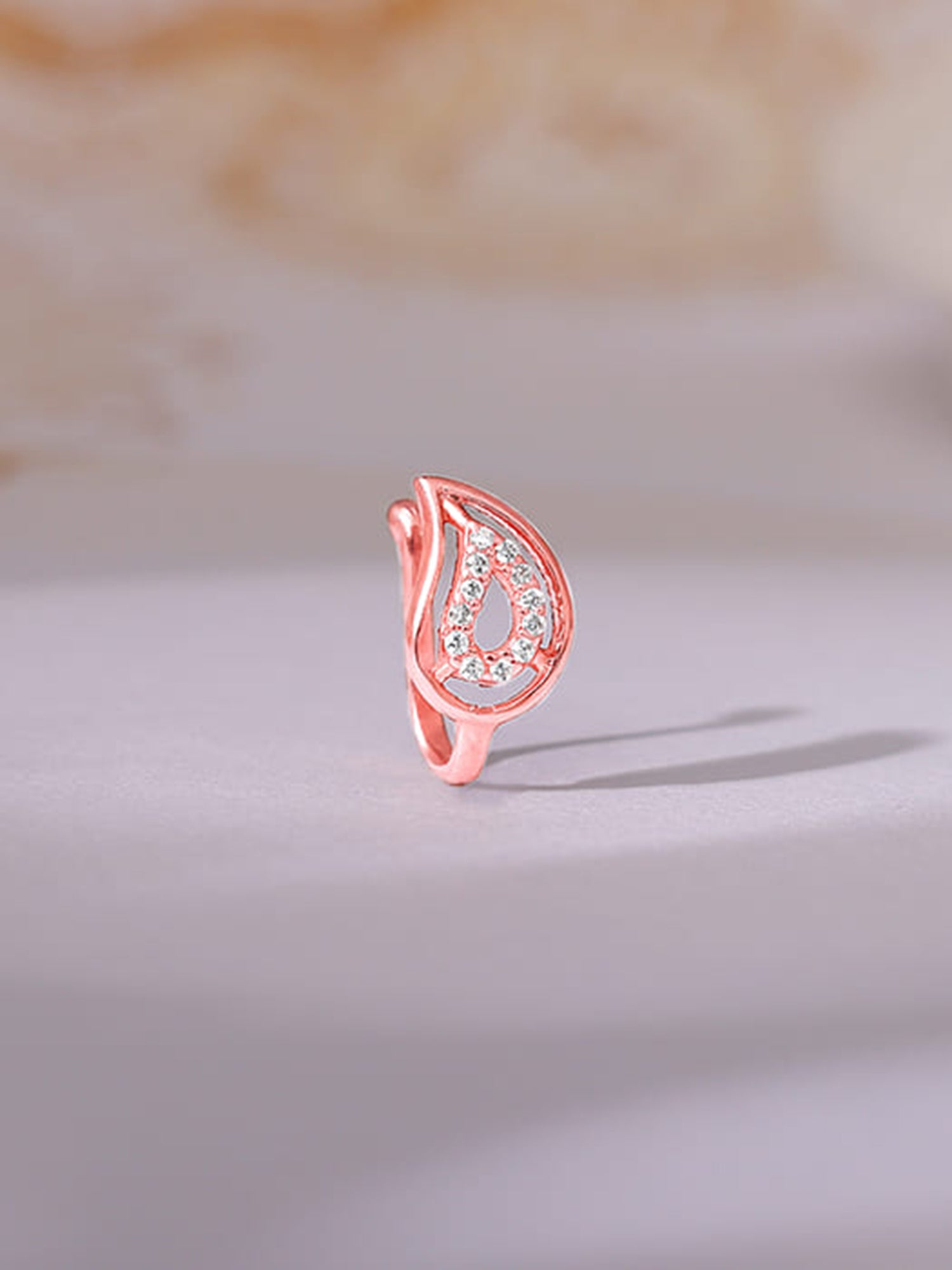 Rose Gold Aam Nose Pin (Clip on)