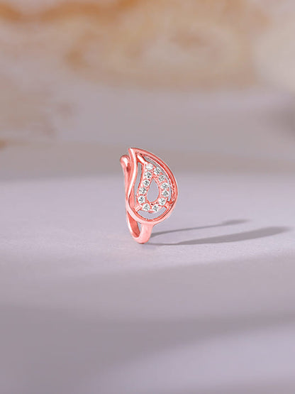 Rose Gold Aam Nose Pin (Clip on)
