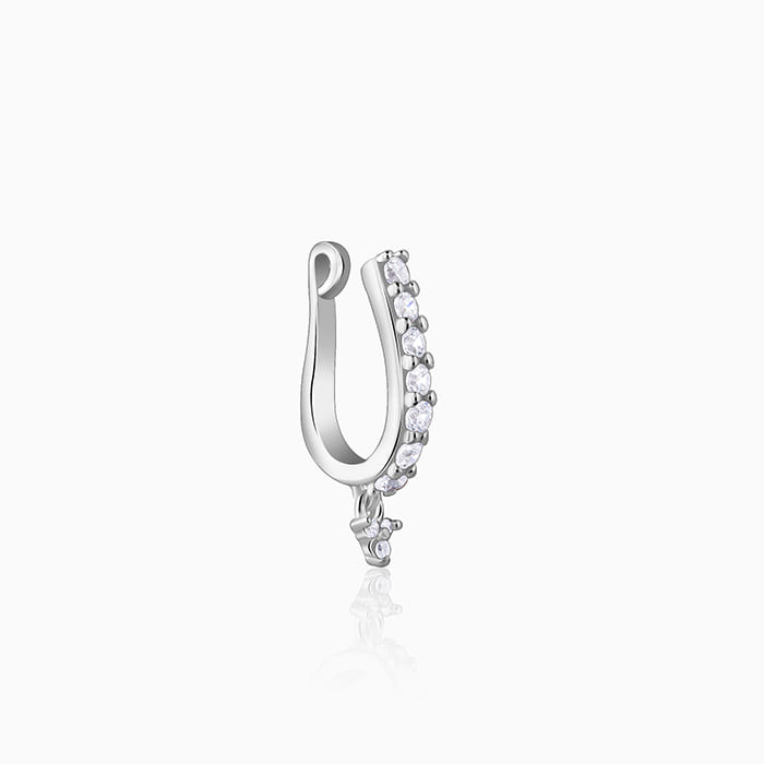 Silver Riyaaz Nose Pin (Clip on) - Image 1