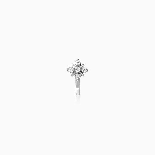 Silver Kiran Nose Pin (Clip on)