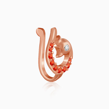Rose Gold Sharvani Nose Pin (Clip on)