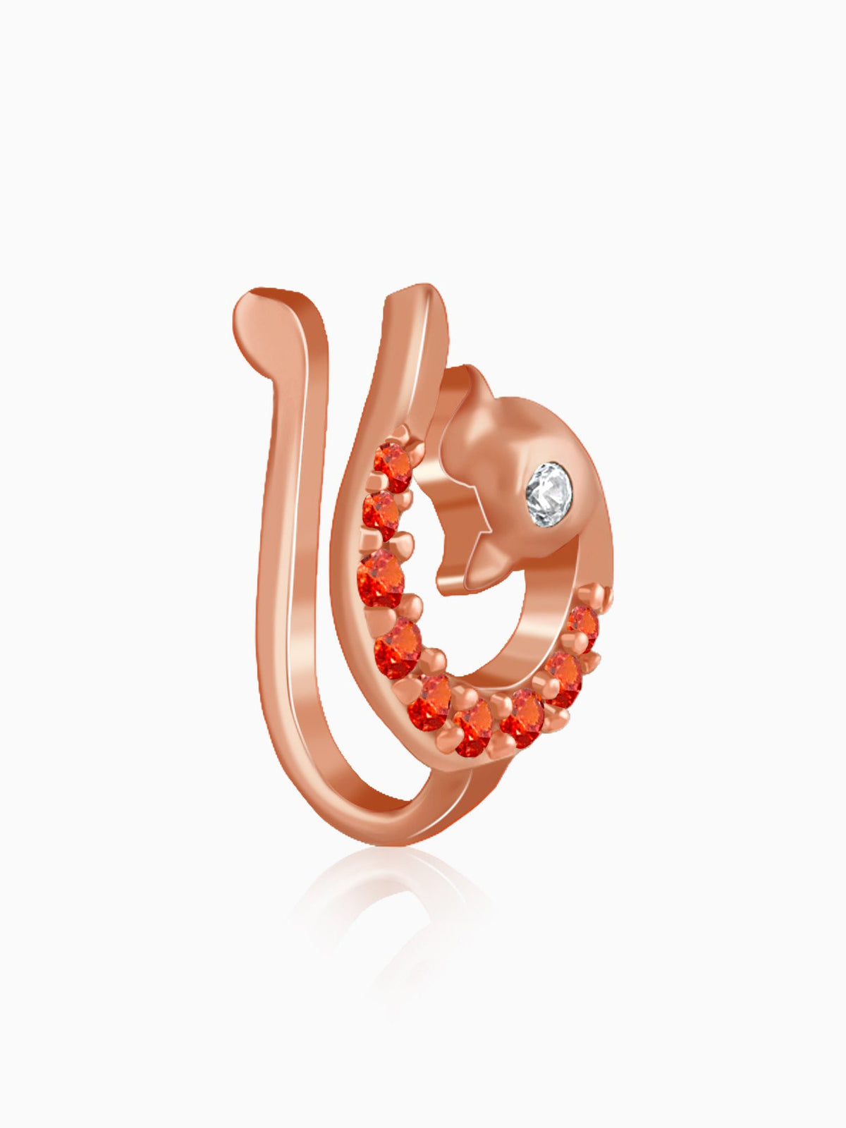 Rose Gold Sharvani Nose Pin (Clip on)