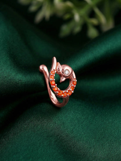 Rose Gold Sharvani Nose Pin (Clip on)