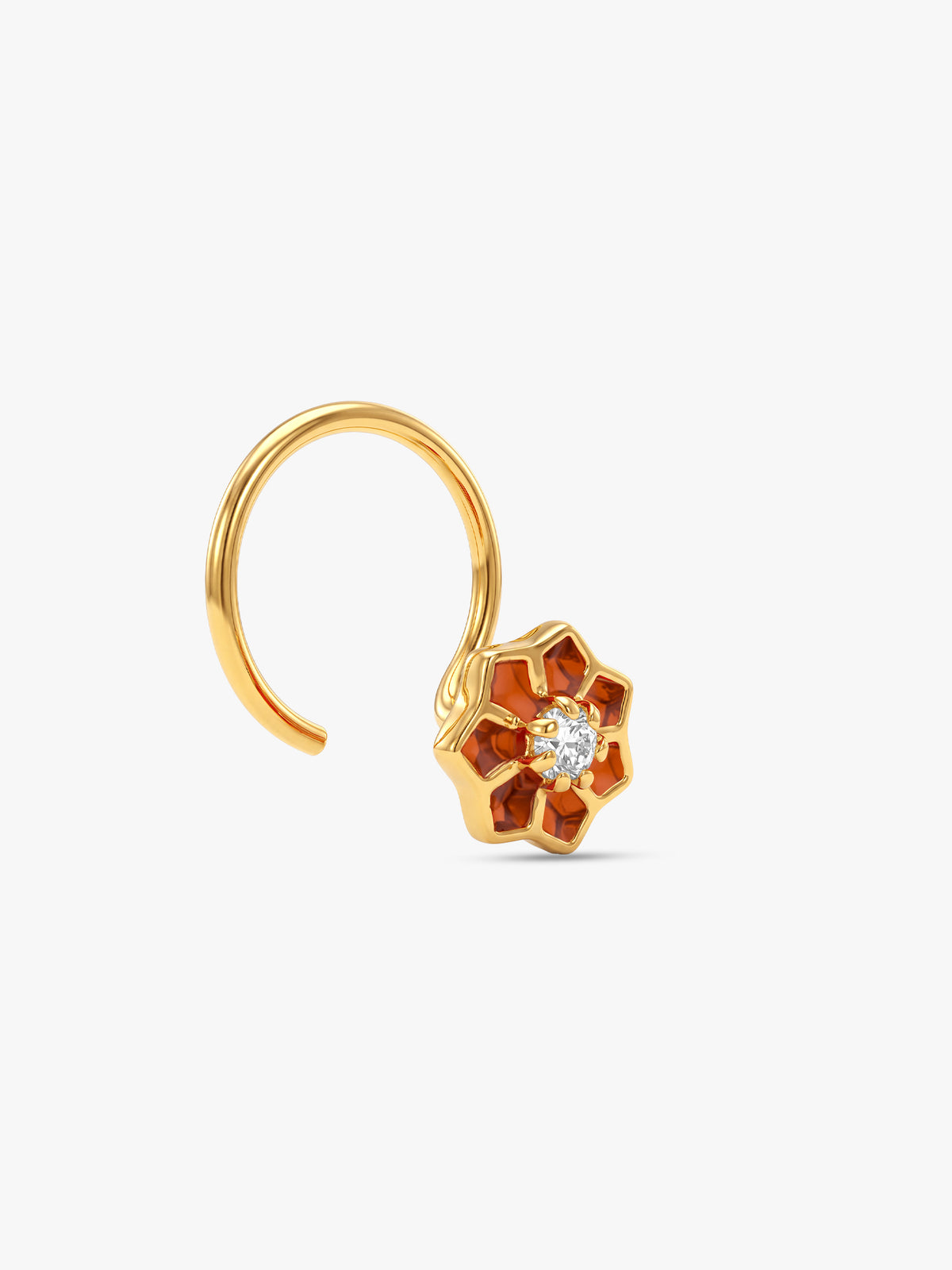 Golden Rangoli Noor Nose Pin