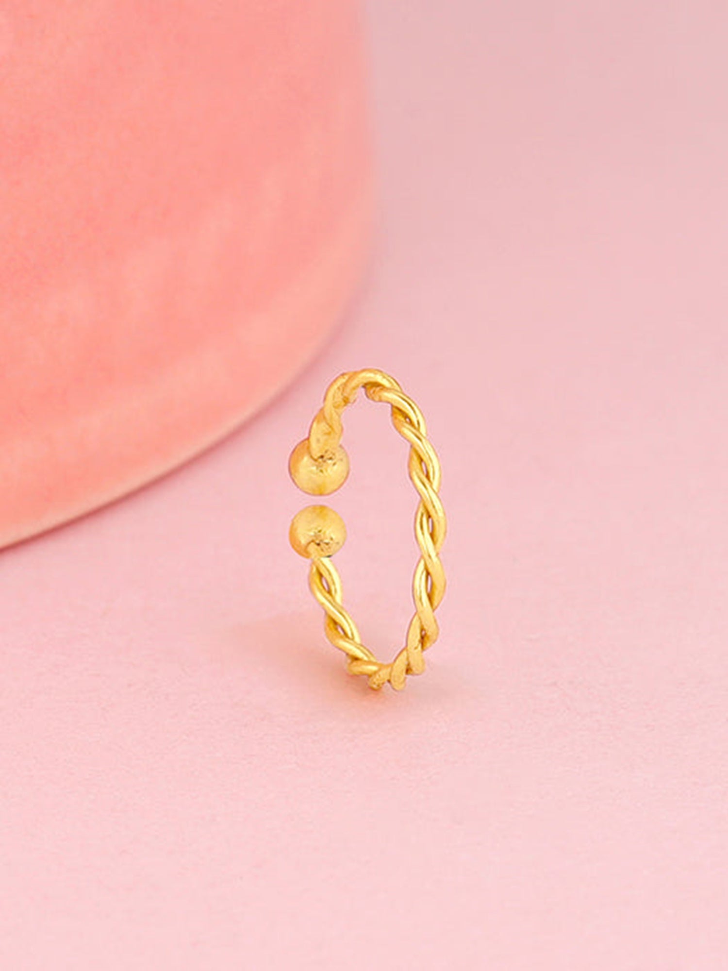 Golden Twisted Nose Ring