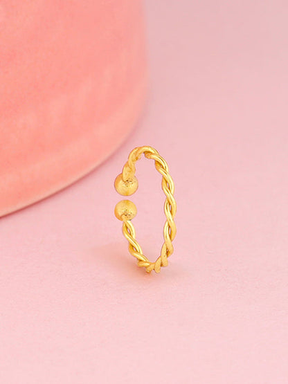 Golden Twisted Nose Ring